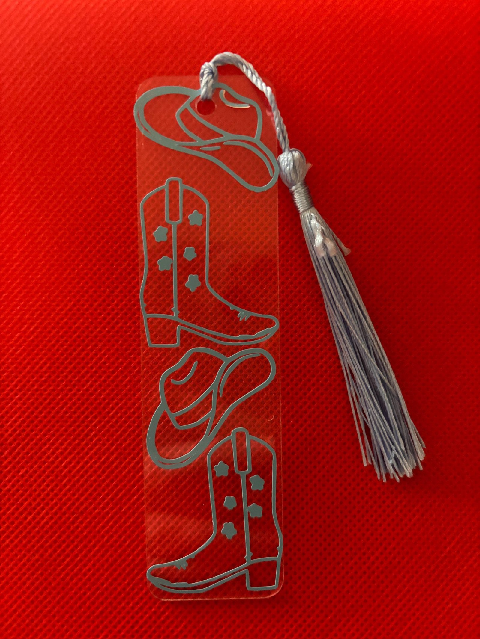 Acrylic Bookmark with Tassel, Vinyl Page Holder for Readers