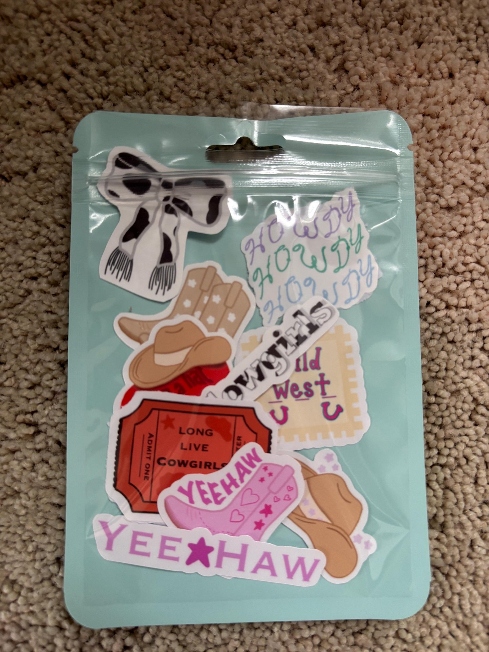 Cowgirl Vinyl Sticker Set – Wild West, Yeehaw, Boots & Hats | Country Gift with FREE Sticker