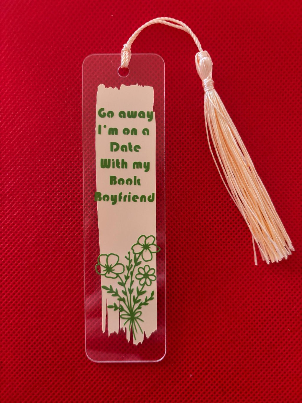 Acrylic Bookmark with Tassel, Vinyl Page Holder for Readers