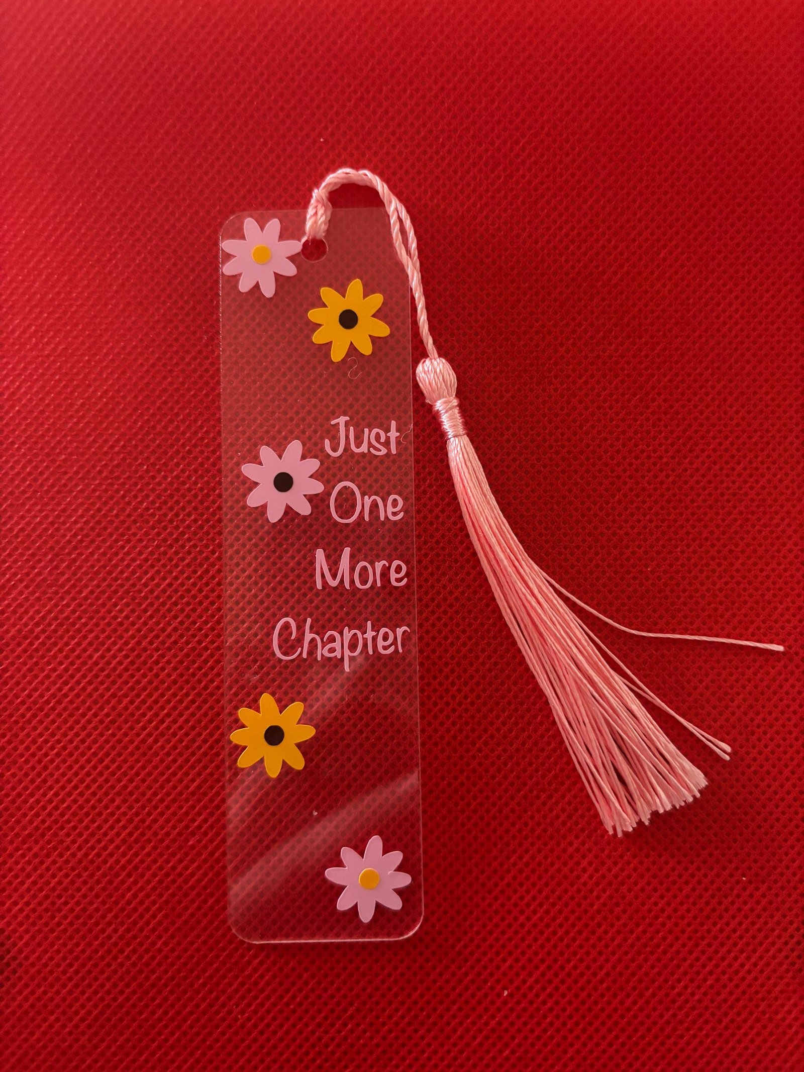 Acrylic Bookmark with Tassel, Vinyl Page Holder for Readers