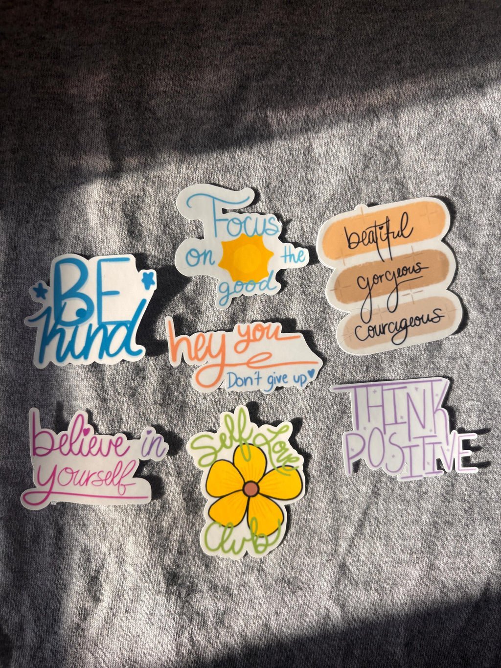 Self Love Inspirational Quote Vinyl Sticker Set – Motivational Stickers with FREE Bonus