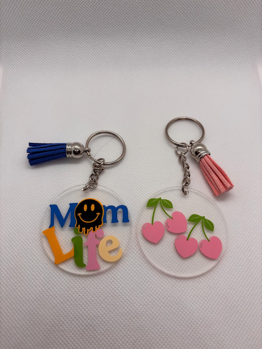 Vinyl Design Keychain with Tassel – 12 Designs to Choose From | Cute Gift