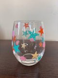 Seashell stemless wine glass