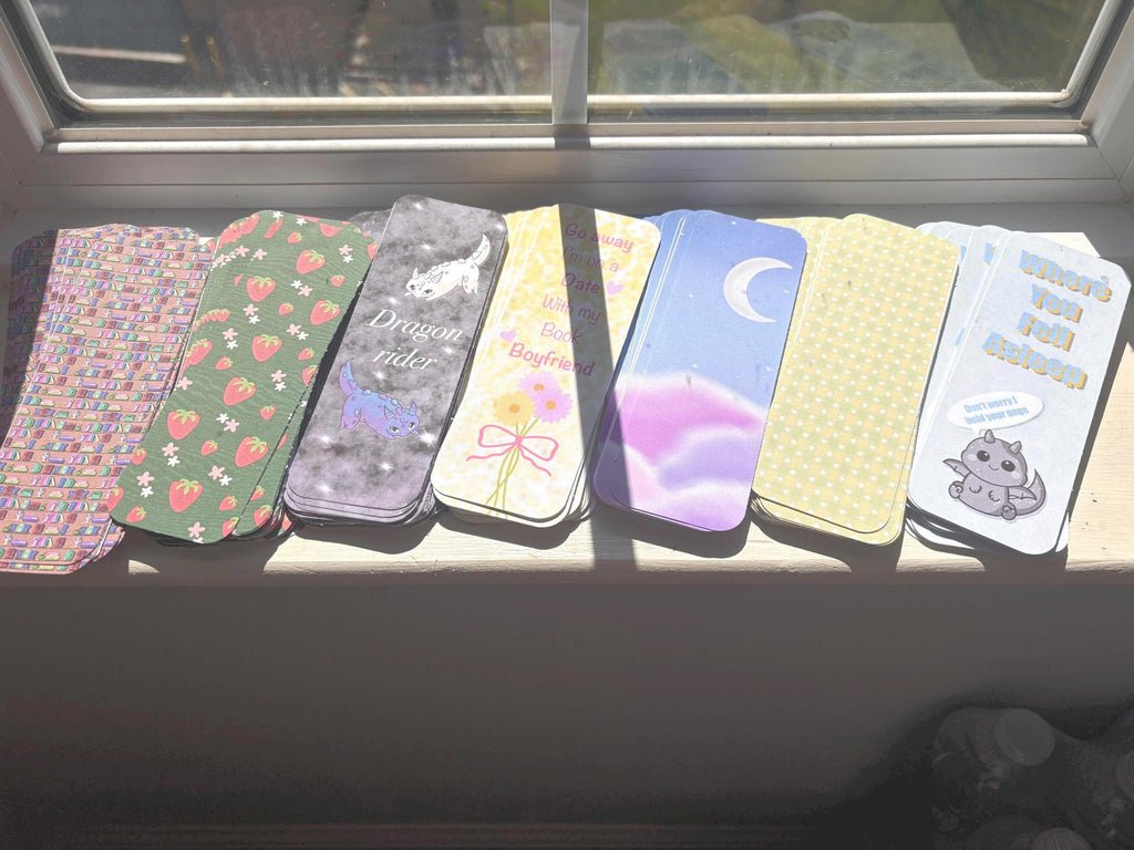 Handmade Cardstock Bookmarks – Multiple Designs | 2x6in Page Holder for Book Lovers